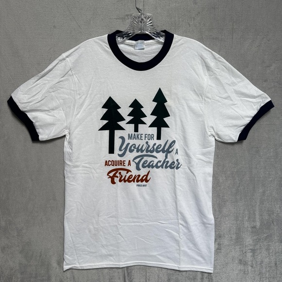 Port & Company Other - Jewish Camp Teacher Shirt Mens Medium White Port & Company Ringer Graphic